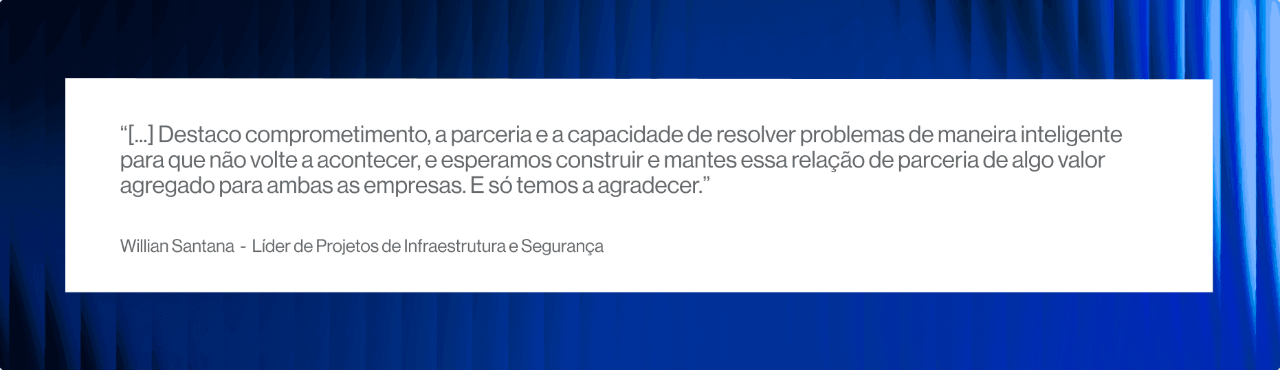 Imagem com testemunho da depoimento granado