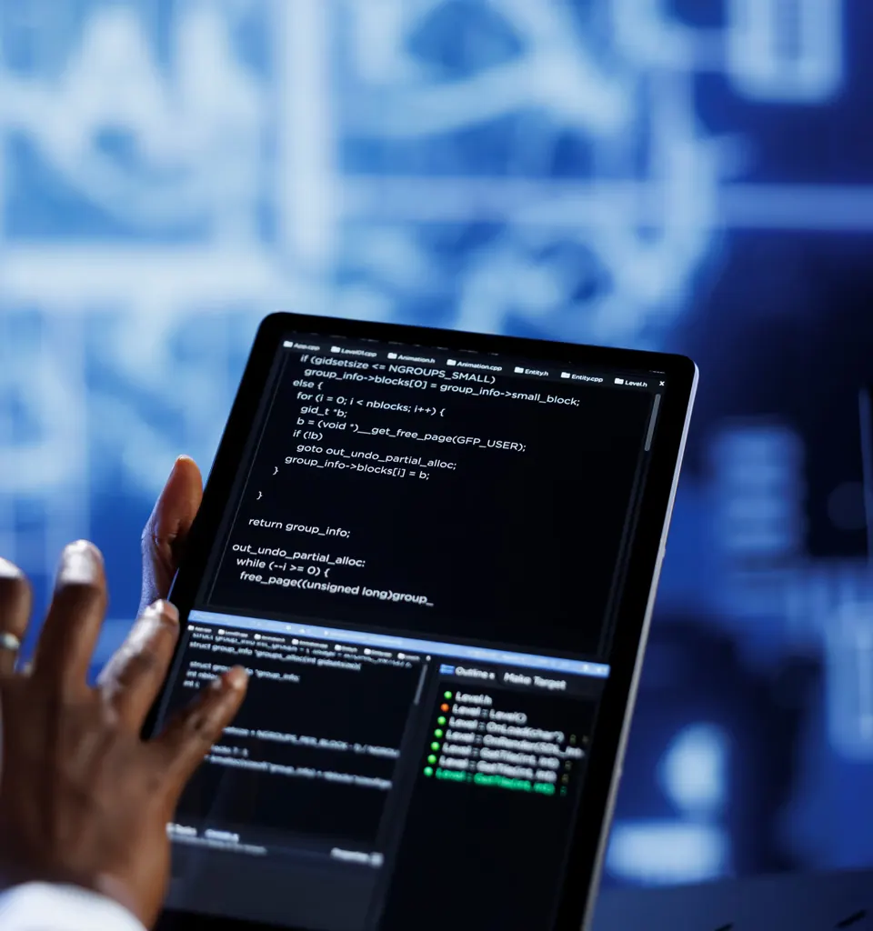Estrutura de rede e rack em projeto System Frame